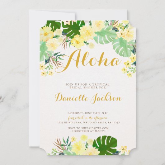 Einladung zur Brautdusche (Vorderseite)