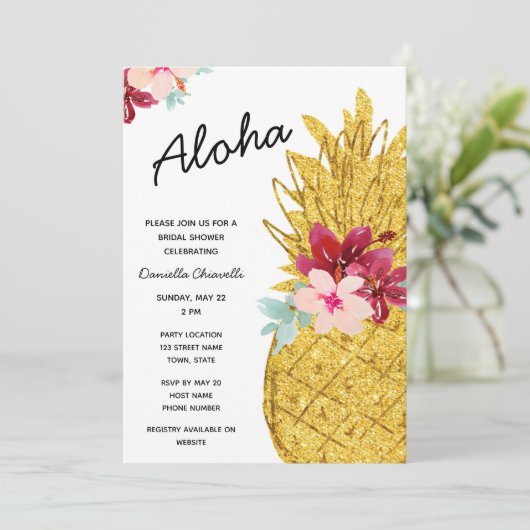 Einladung zur Brautdusche (Stehend Vorderseite)