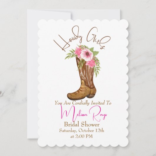 Einladung zur Brautdusche (Vorderseite)