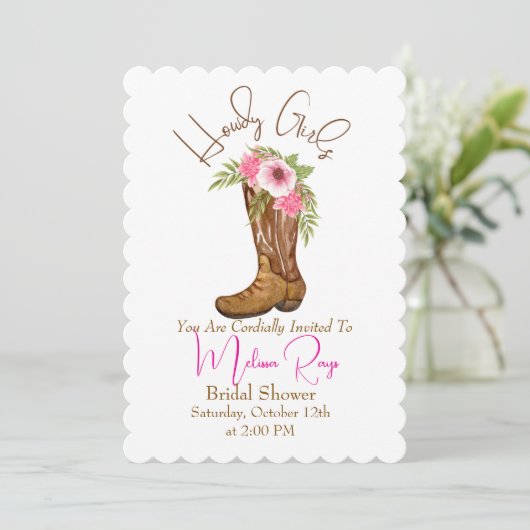 Einladung zur Brautdusche (Stehend Vorderseite)