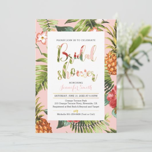 Einladung zur Brautdusche (Stehend Vorderseite)