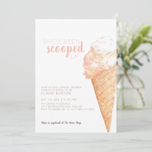 Einladung zur Brautdusche (Stehend Vorderseite)