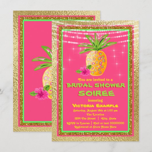 Einladung zur Brautdusche (Vorne/Hinten)