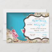 Einladung zur Brautdusche (Vorderseite)