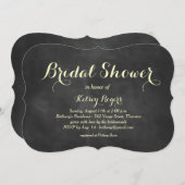 Einladung zur Brautdusche aus Yellow Chalk (Vorne/Hinten)