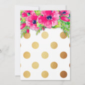 Einladung zur Brautdusche - Blütenstreifen (Rückseite)