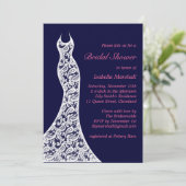 Einladung zur Brautdusche der Marine (Stehend Vorderseite)