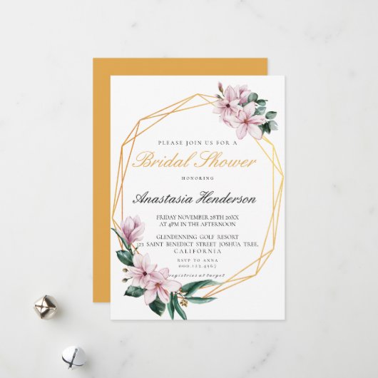 Einladung zur Brautdusche. Einladung (Vorderseite/Rückseite Beispiel)