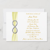 Einladung zur Brautdusche Gelb-Unendlichkeit (Vorderseite)