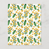 Einladung zur Brautdusche - Gelbe Blume (Rückseite)