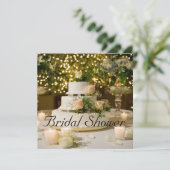 Einladung zur Brautdusche - Hochzeitstorte (Stehend Vorderseite)