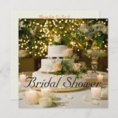 Einladung zur Brautdusche - Hochzeitstorte (Vorne/Hinten)