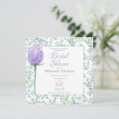 Einladung zur Brautdusche Lilac und Green Foliage (Stehend Vorderseite)