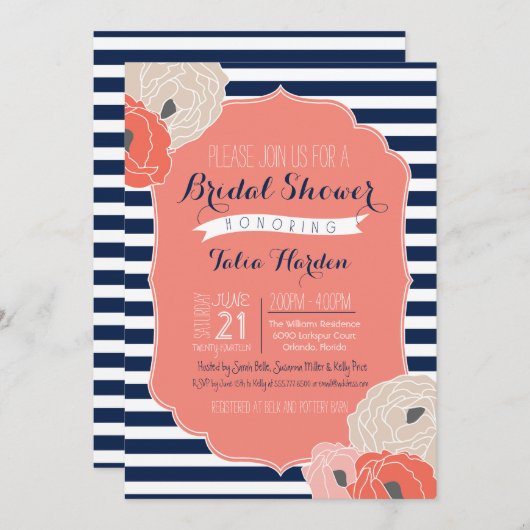 Einladung zur Brautdusche oder Babydusche, Kühle S (Vorne/Hinten)