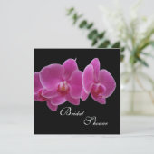 Einladung zur Brautdusche — Orchideen (Stehend Vorderseite)