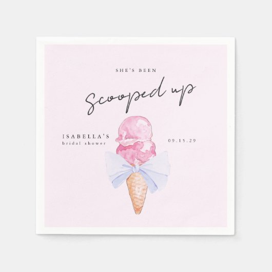 Einladung zur Brautdusche Serviette (Vorderseite)