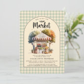 Einladung zur Brautdusche vom Markt (Stehend Vorderseite)