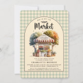 Einladung zur Brautdusche vom Markt (Vorderseite)