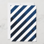 Einladung zur Brautdusche von Navy & Gold (Rückseite)