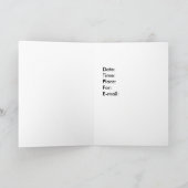 Einladung zur Brautparty Card mit Umbrellas (Innenseite)