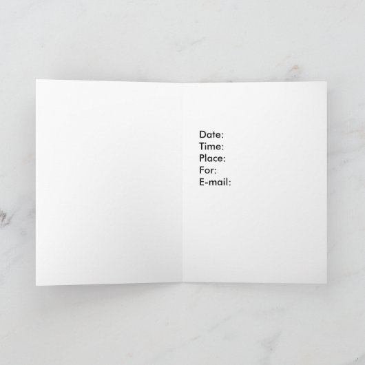 Einladung zur Brautparty Card mit Umbrellas (Innenseite)