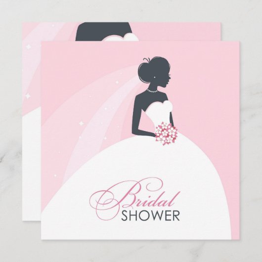 Einladung zur Brautparty-Flachkarte (Vorne/Hinten)