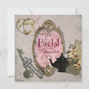 Einladung zur Brautparty mit Vintage-Fantasy-Teepa
