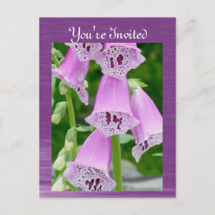 Einladung zur Brautparty Pink Foxgloves Floral