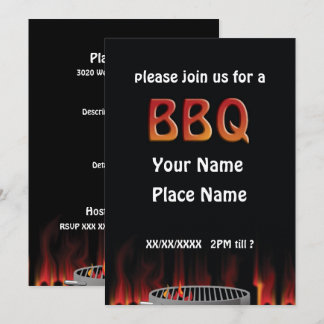 Einladung zur brennenden heißen GRILLEN