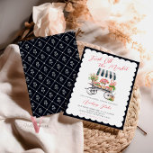 Einladung zur Bridal Dusche, ganz schwarz.