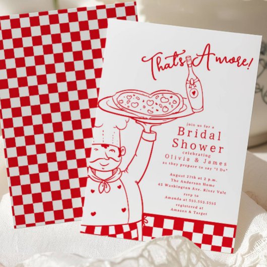 Einladung zur Bridal Shower von That’s Amore Pizza