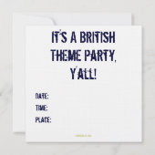 Einladung zur britischen Themenpartei (Square) (Rückseite)
