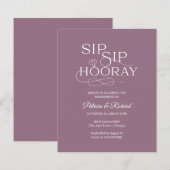 Einladung zur "Budget Sip Hooray Engagement Party" (Vorne/Hinten)