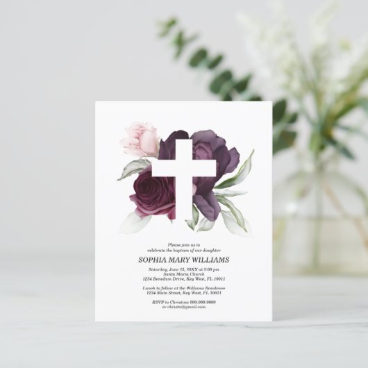 Einladung zur Budgethilfe für Burgund und Weißes K (Stehend Vorderseite)