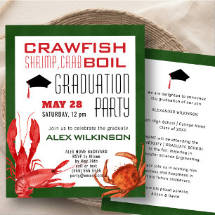 Einladung zur Budgethilfe für Crawfish-Boil-Gradua Flyer