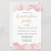 Einladung zur Budgethilfe Rosa Gold Agate Graduati (Vorderseite)