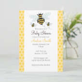 Einladung zur Bumble Bee Baby Shower-Birthday Part (Stehend Vorderseite)