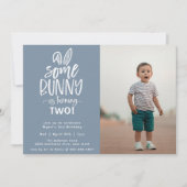 Einladung zur Bunny Birthday Party Foto (Vorderseite)