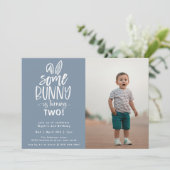 Einladung zur Bunny Birthday Party Foto (Stehend Vorderseite)