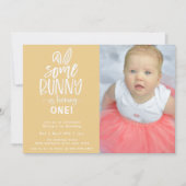Einladung zur Bunny Birthday Party Foto (Vorderseite)