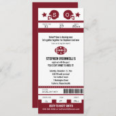 Einladung zur Burgunder Fußball Ticket Bachelor Pa (Vorne/Hinten)