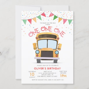 Einladung zur Busparty zum 1. Geburtstag