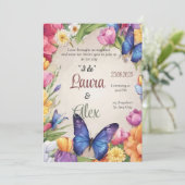 Einladung zur Butterfly-Hochzeit (Stehend Vorderseite)