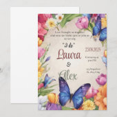 Einladung zur Butterfly-Hochzeit (Vorne/Hinten)