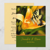 Einladung zur Butterfly-Hochzeit (Vorne/Hinten)