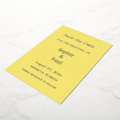Einladung zur Buttergelben Save the Date Foil (Gedreht)