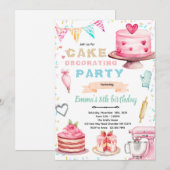 Einladung zur Cake-Decorating-Party (Vorne/Hinten)