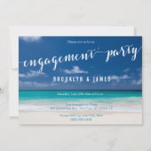 Einladung zur Calligraphy Beach Engagement (Rückseite)