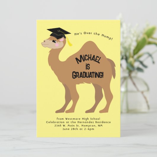 Einladung zur Camel Graduation Party (Stehend Vorderseite)