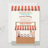 Einladung zur Candy Bar Birthday Party (Vorderseite)